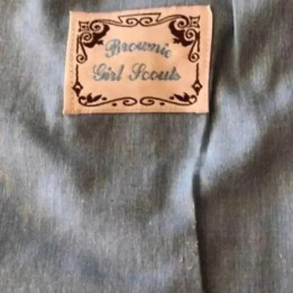 Vintage Girl Scouts Button Down Shirt Size 8 Short Sleeve Blue - Picture 5 of 5